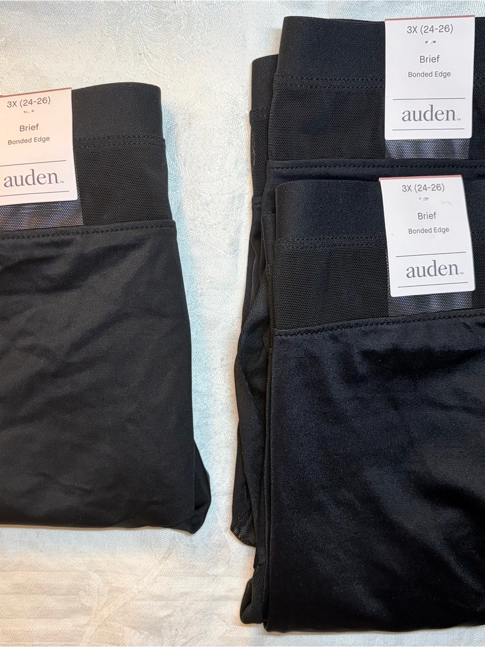 Auden Black Briefs with Bonded Edge